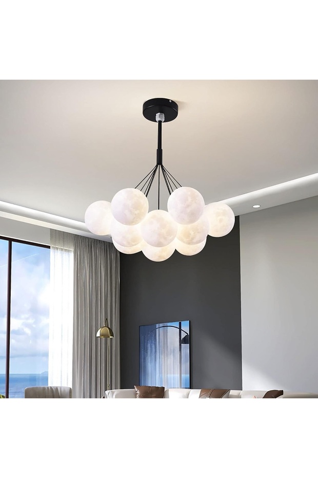 Moonlight Model Modern Özel Tasarım Sarkıt Dolunay Avize - 1