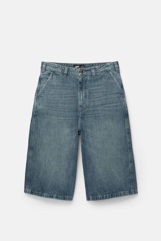 Süper baggy jean şort - 8