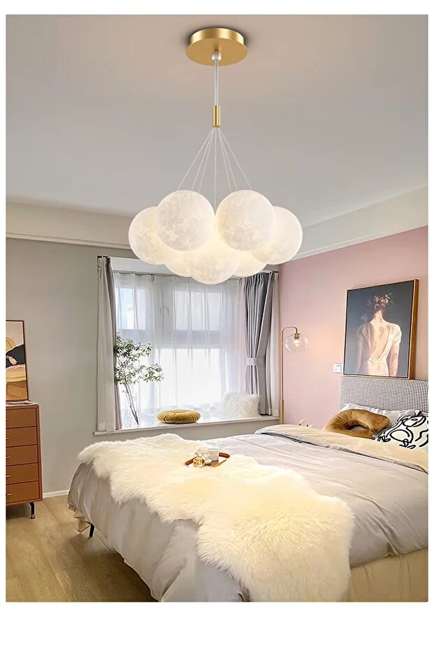 Moonlight Model Modern Özel Tasarım Sarkıt Dolunay Avize - 1