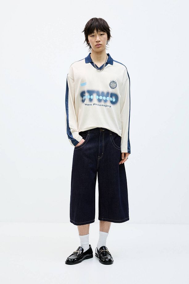Super baggy STWD denim bermuda şort - 1