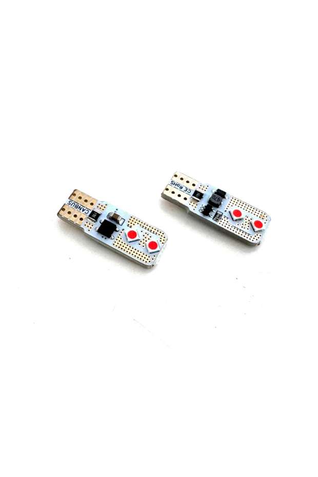 T10 Led 4 Ledli Yassı Park Plaka Tavan Bagaj Ledi Kırmızı (2 Adet) - 1