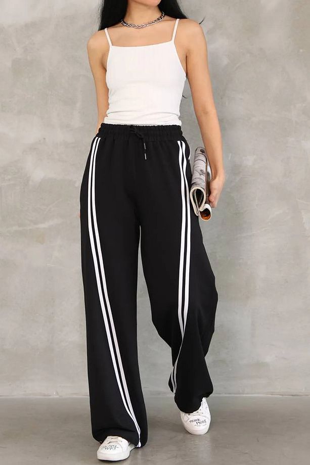 Double Line Relax Fit Eşofman Altı - 5