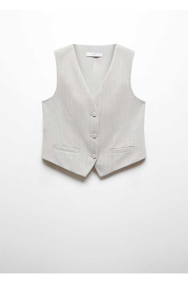 İnce çizgili yelek - 3