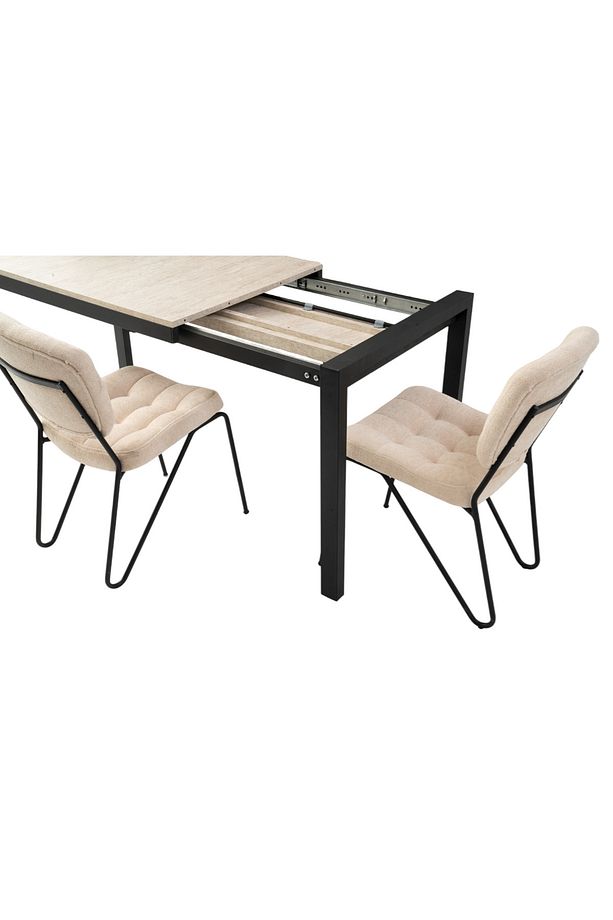 Tuğra Sidon Desen Ayaktan Açılır 80X70 Masa (Açılımış Ölçüsü 120X70) - 3