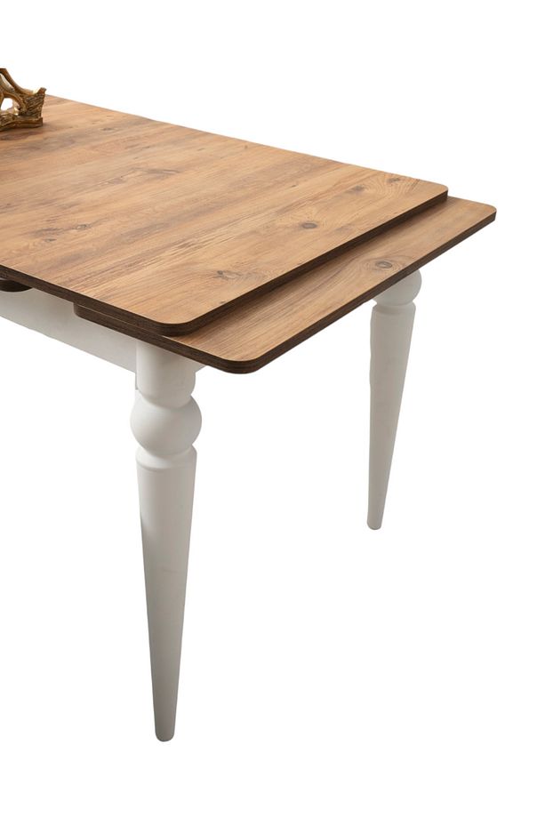 Arda Retro Gümüş Desen Yanlardan Açılır 110X70 Masa (Açılımış Ölçüsü 170X70) - 2