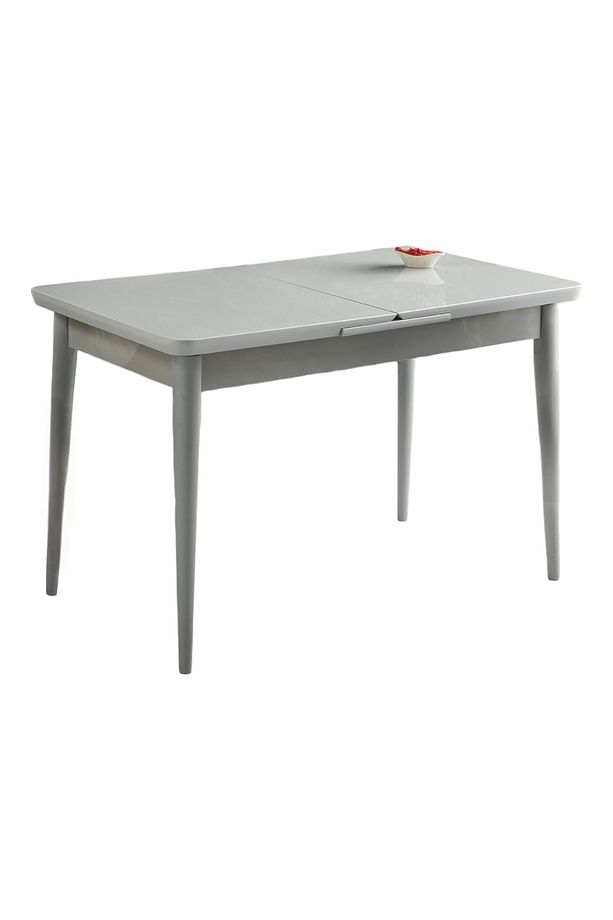 Kelebek Tekno Açık Gri Renk Highgloss Açılır 120X70 Masa (Açılımış Ölçüsü 150X70) - 1