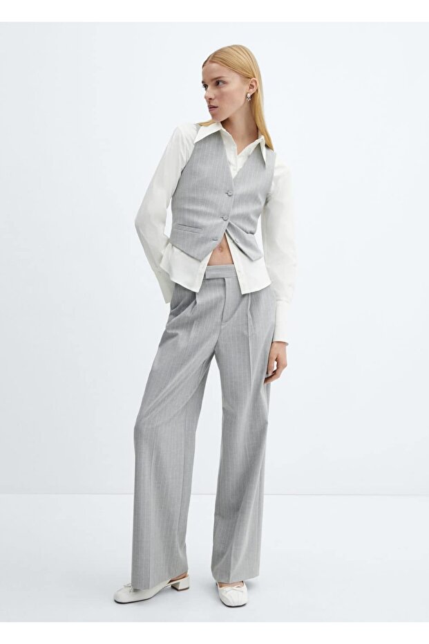 İnce çizgili yelek - 2