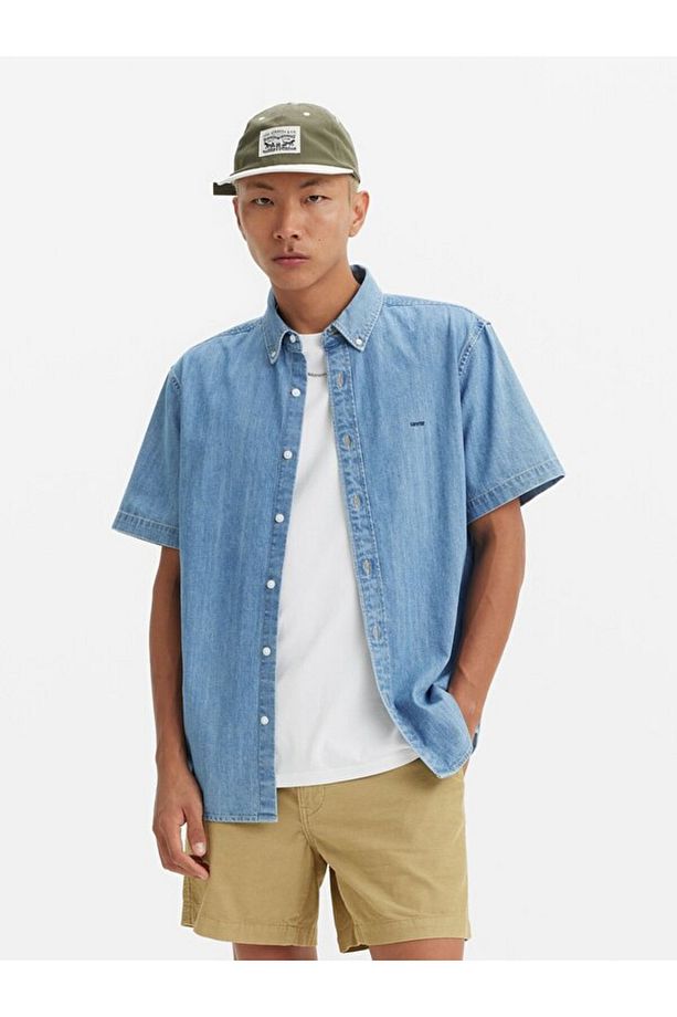 Short Sleeve Authentic Button Down Gömlek - 1
