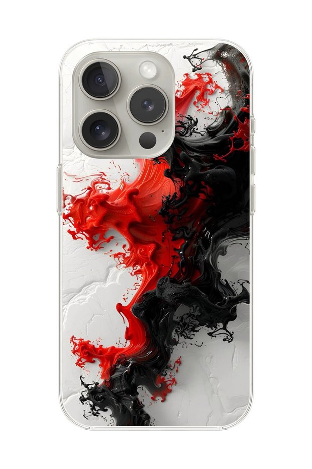 حافظة شفافة متوافقة مع هاتف iPhone 14 Pro Max مع تصميم طلاء ملون 1