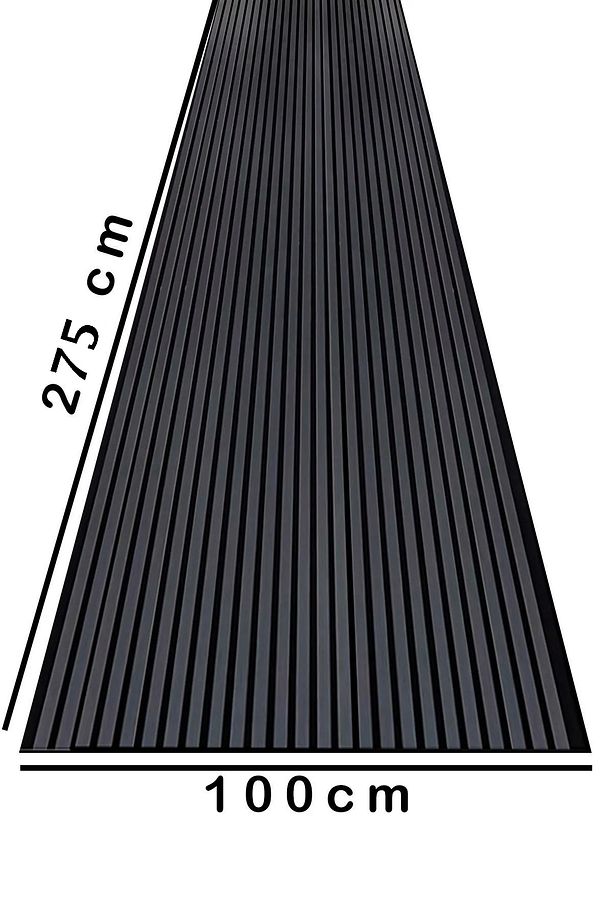 100 x 275 cm Mdf Ahşap Akustik Duvar Paneli Akustik Panel Lambri Panel Antrasit - 2