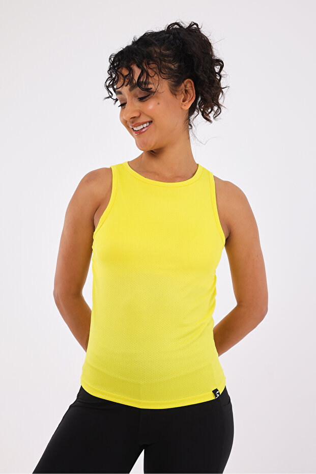 Stride Women's Supported Sports Running Vest Yellow