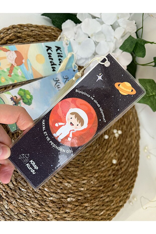 3 قطع من علامات الكتب على شكل دودة الكتب - 2