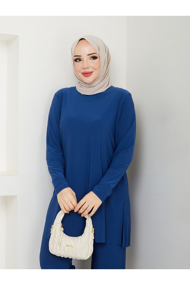En Güzel Renkleriyle Çok İstenilen  Düz  Pantolonlu Takımım - 7
