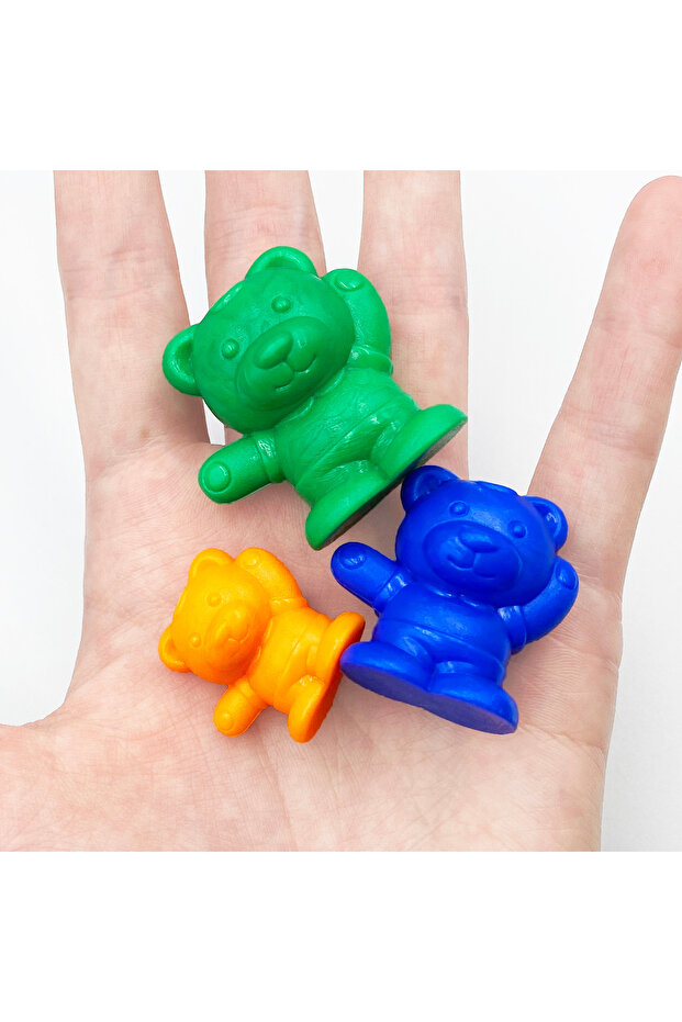 مجموعة عدادات بحجم الدمية الدب مكونة من 6 ألوان مكونة من 12 قطعة - 2