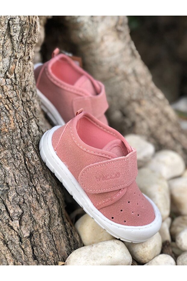 V1076767 First Step Powder Pink Soft Sole Home Nursery Shoes