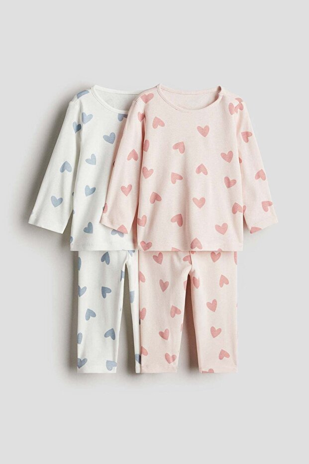 2-pack printed cotton pyjamas
