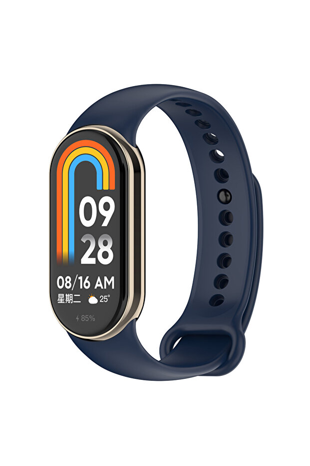 حزام حزام من السيليكون الكلاسيكي المتوافق مع سلسلة Xiaomi Mi Band 8