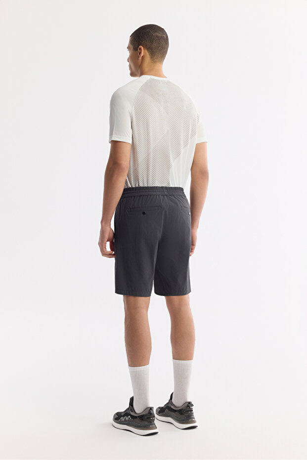 Erkek Antrasit Beli Lastikli Gofreli Bi-Stretch Relaxed Fit Şort A51Y3652 - 4