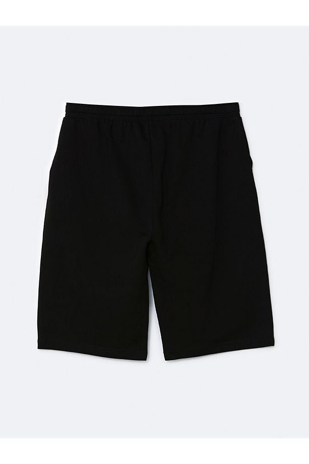 Siyah Standart Kalıp Erkek Pijama Alt Şort - 5