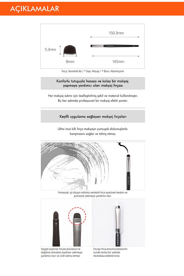 Eyeliner Fırçası Artistool Eyeliner Brush #401 - 2