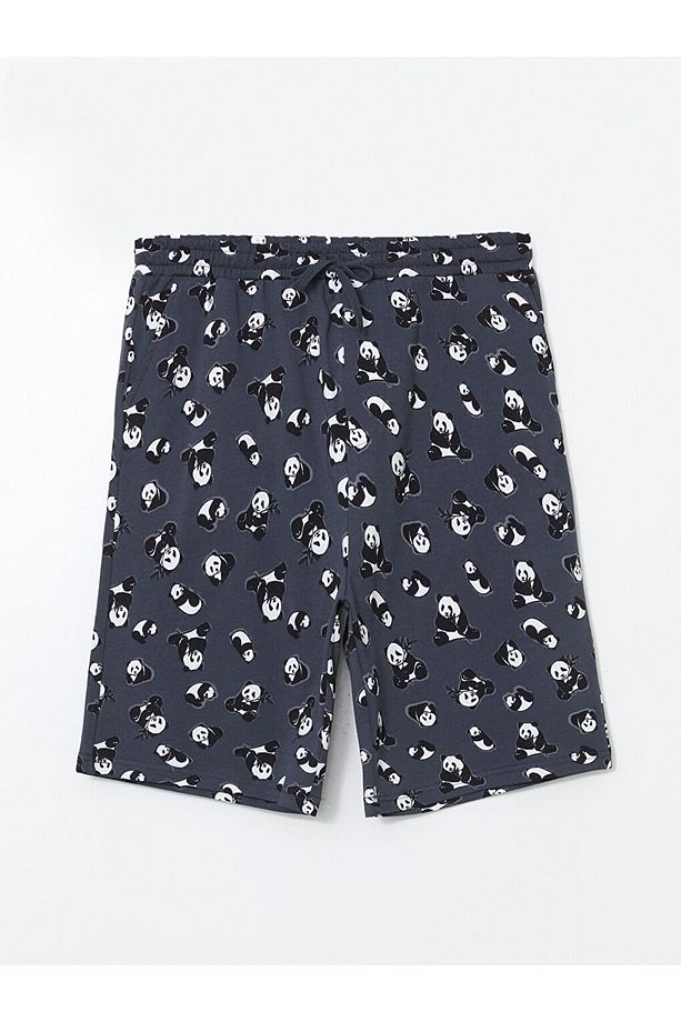 LCW Slim Fit Erkek Pijama Alt Şort - 1