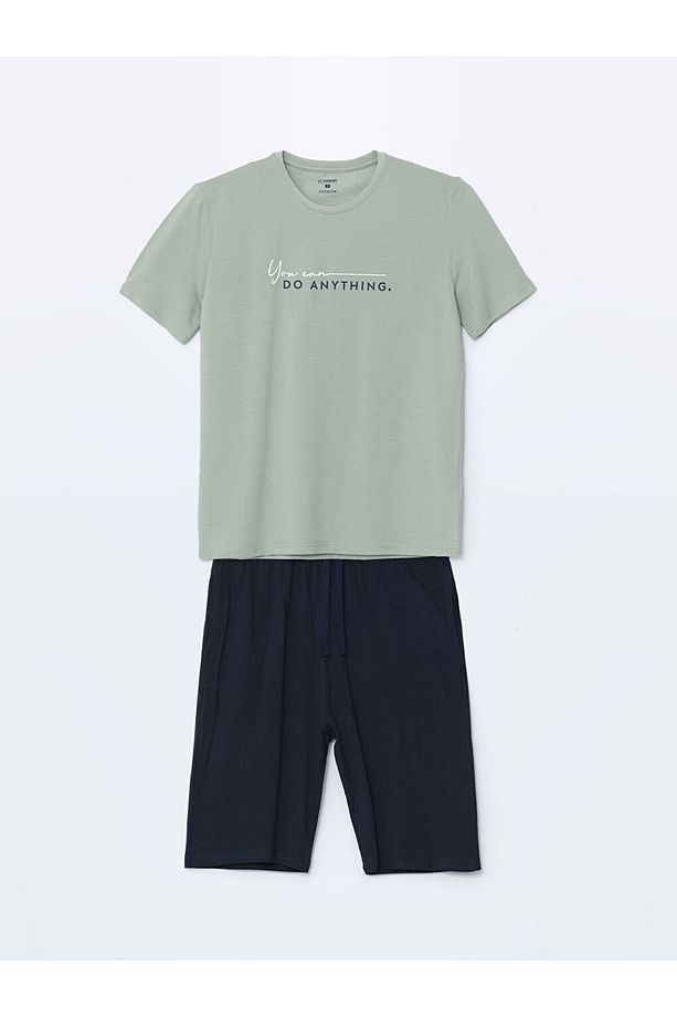 LCW Standart Kalıp Erkek Şortlu Pijama Takımı - 1