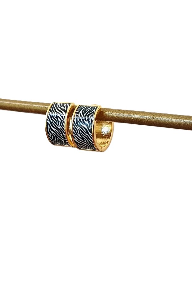 حلقة دائرية منقوشة بنقشة الحمار الوحشي - 3