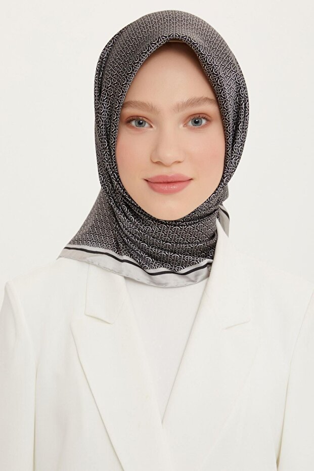 Nostalji Serisi Twill İpek Eşarp 8733D-12 - 1