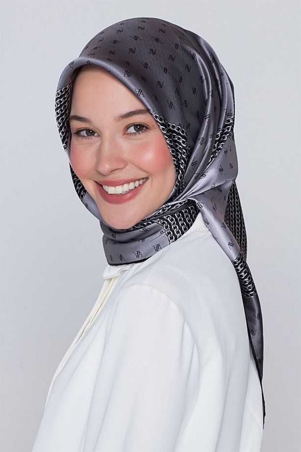 Nostalji Serisi Twill İpek Eşarp 8113D-08 - 1