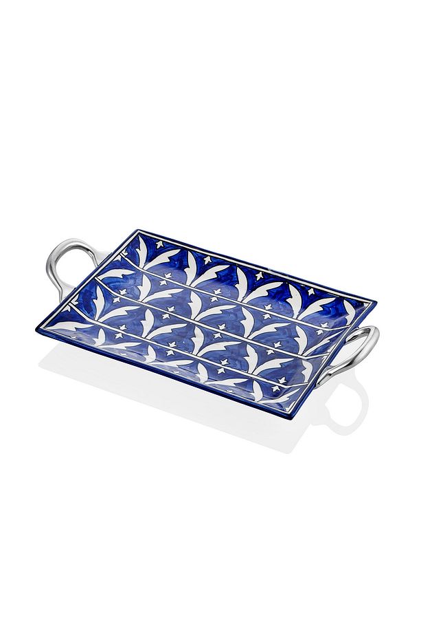 Corallo Servis Tepsisi Mavi 47x27 cm - 1
