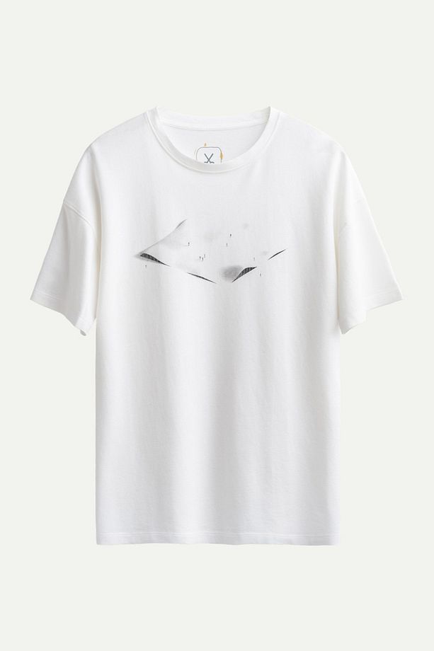 Unisex Oversize Tasarım T-Shirt - Paper Ground - 1