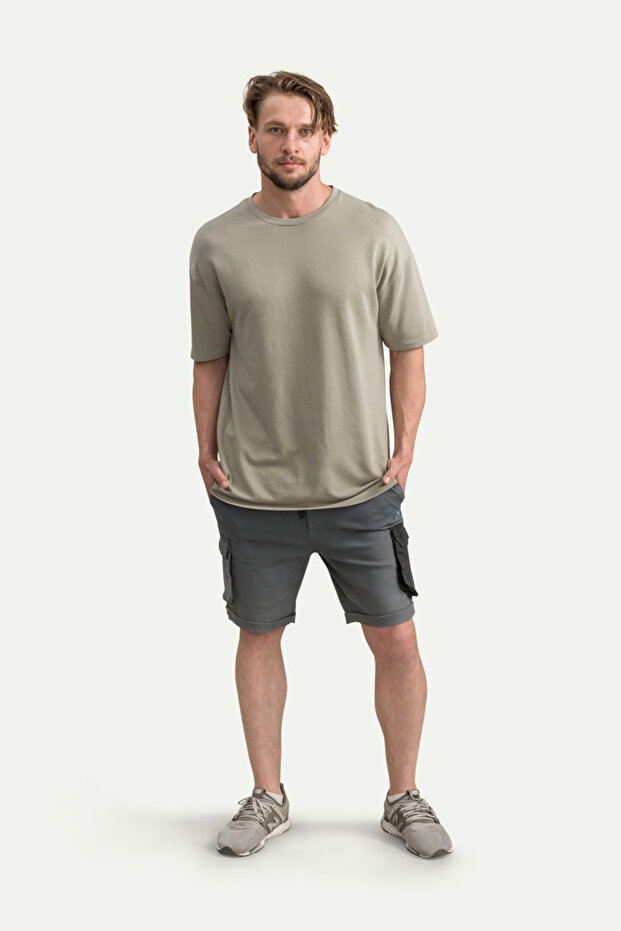 Unisex Oversize/ Relax Fit Basic T-Shirt - Concrete - 3