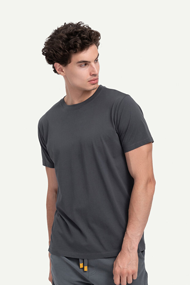 Unisex Regular Fit Basic T-Shirt - Plum - 2