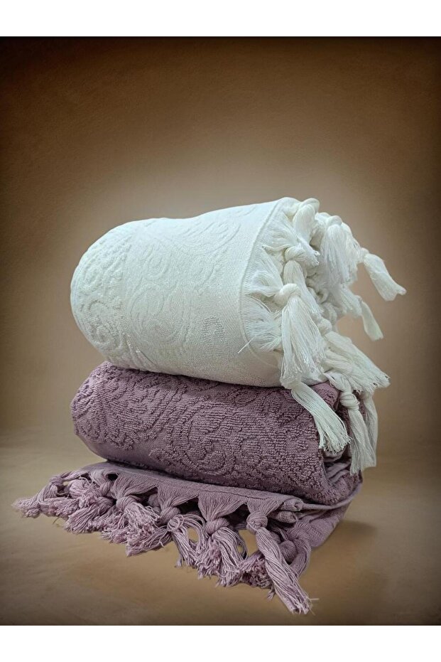 Quality 100% Cotton 2 Pieces Mixed Color 100X150 cm Fringed Bath Towel