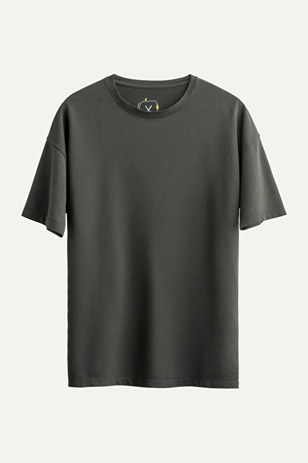 Unisex Oversize/ Relax Fit Basic T-Shirt - Asphalt - 1