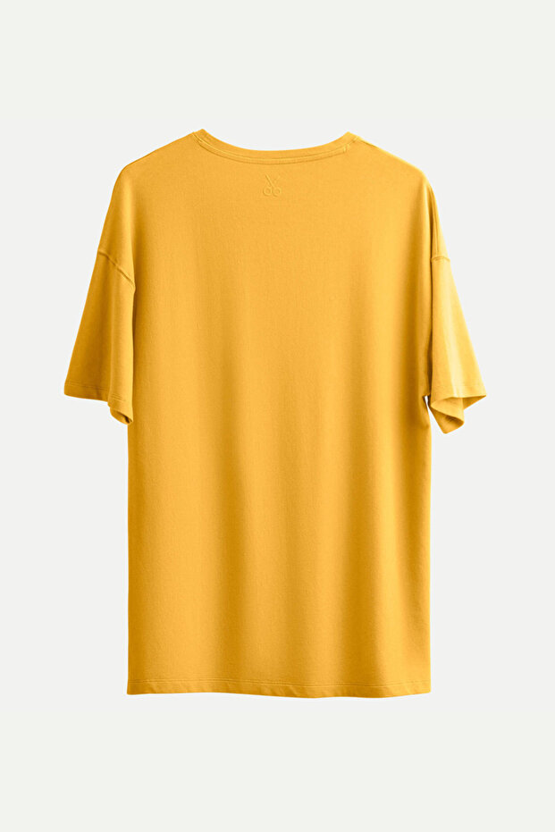 Unisex Oversize/ Relax Fit Basic T-Shirt - Sulphur - 2