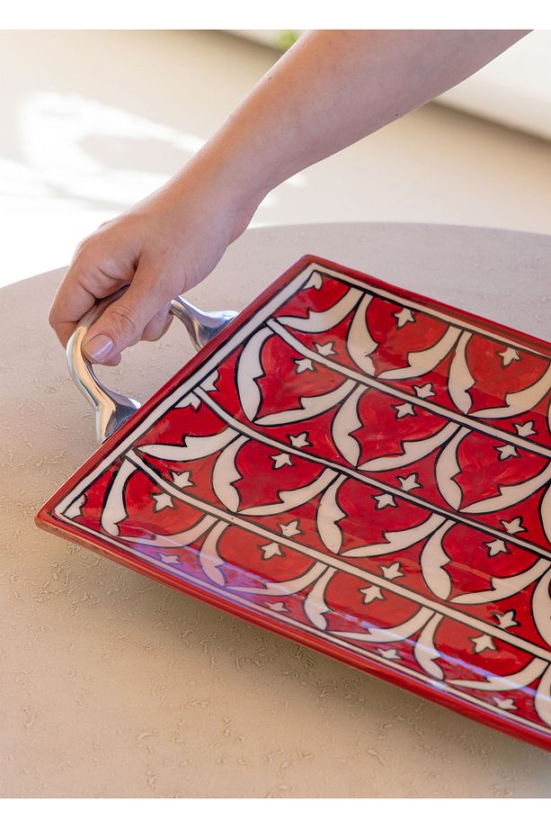 Corallo Servis Tepsisi Kırmızı 47x27 cm - 5