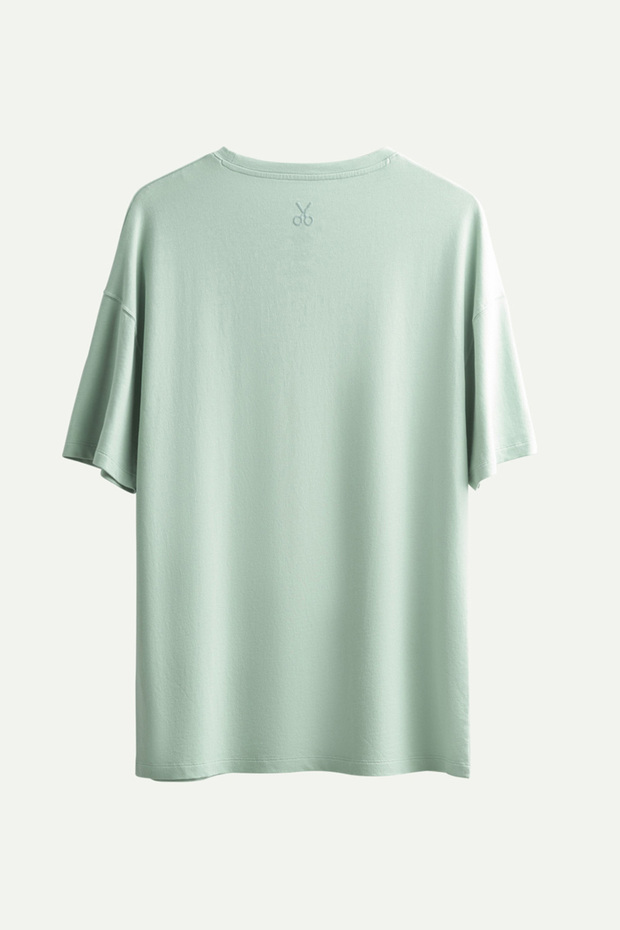 Unisex Oversize/ Relax Fit Basic T-Shirt - Mint - 2