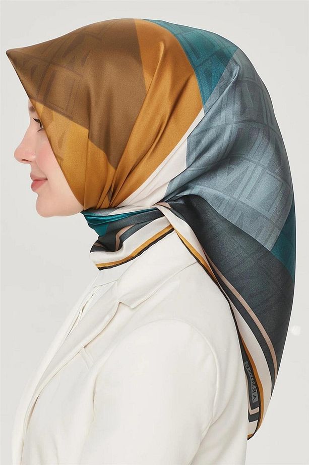 Nostalji Serisi Twill İpek Eşarp 8516D-83 - 3