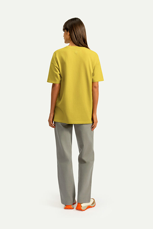 Unisex Oversize/ Relax Fit Basic T-Shirt - Moss - 8
