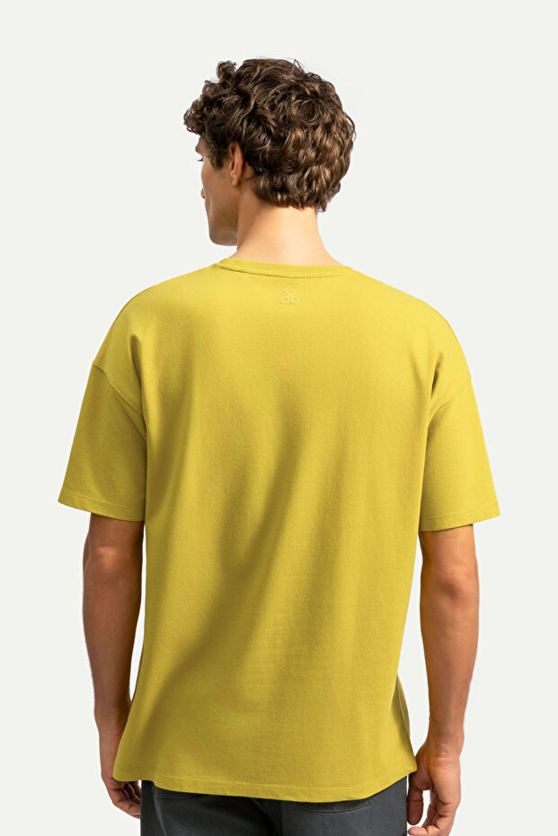 Unisex Oversize/ Relax Fit Basic T-Shirt - Moss - 3