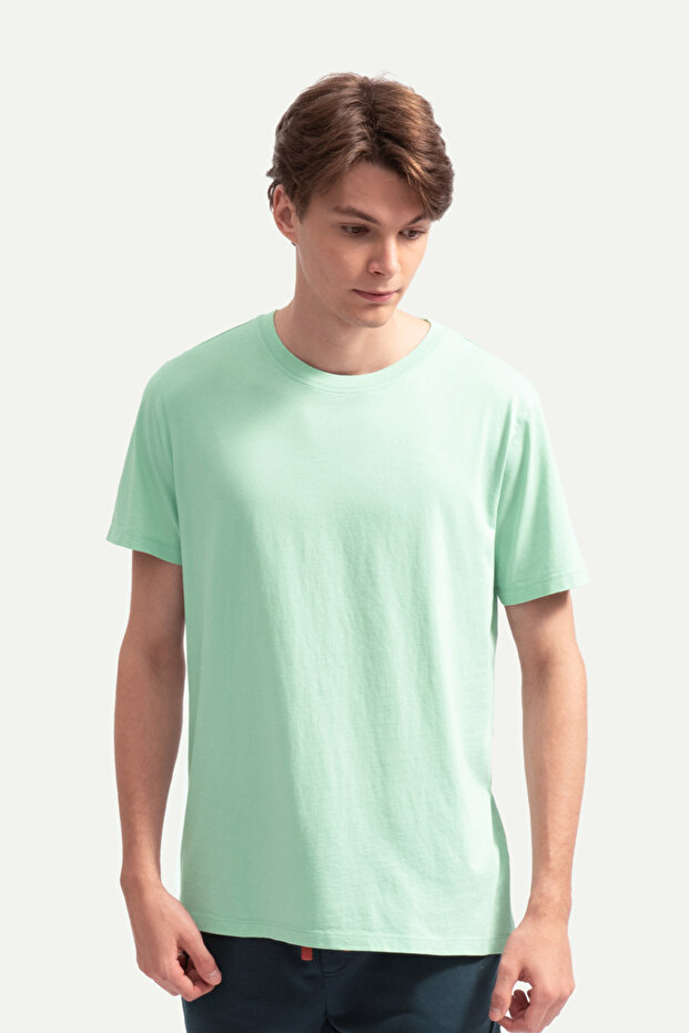 Unisex Regular Fit Basic T-Shirt - Mint - 3
