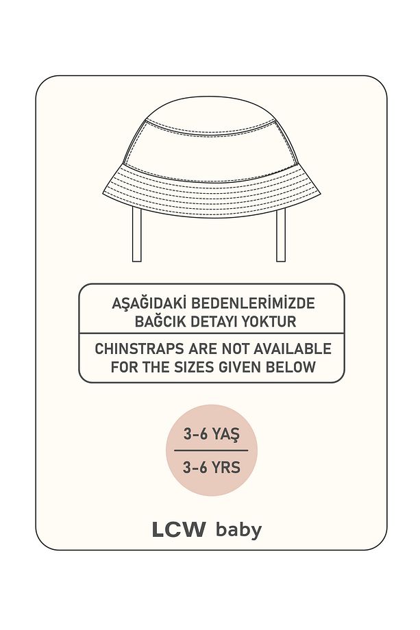 LCW baby Mavi Basic Erkek Bebek Bucket Şapka - 4
