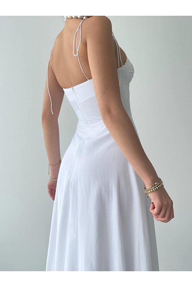 Poplin Kiloş Uzun Elbise - 2