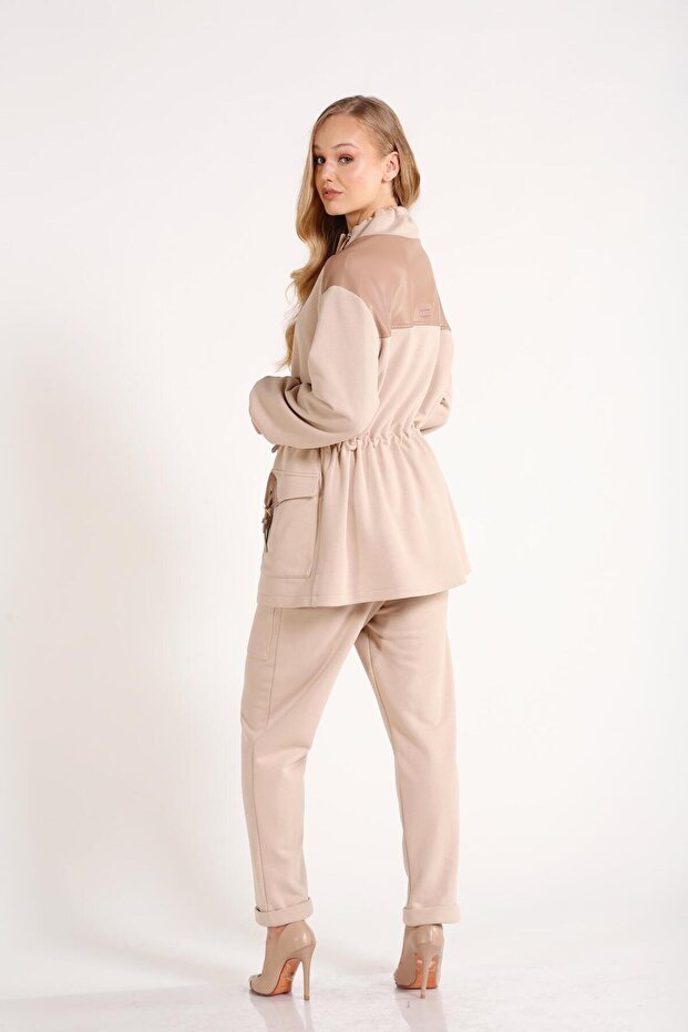 Duble Paça Havuç Kalıp Örme Pantolon - 4