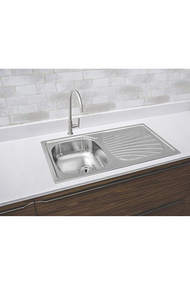 Since 1911, Made In Brazil - Ssteel Sink Pp78x43 1b No Hole