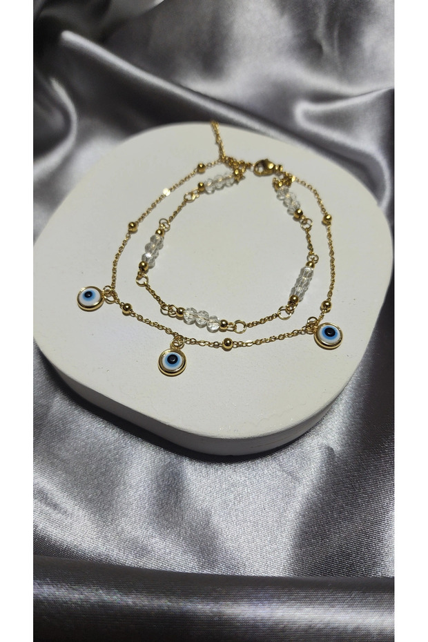 Anklet with Evil Eye Bead Detail