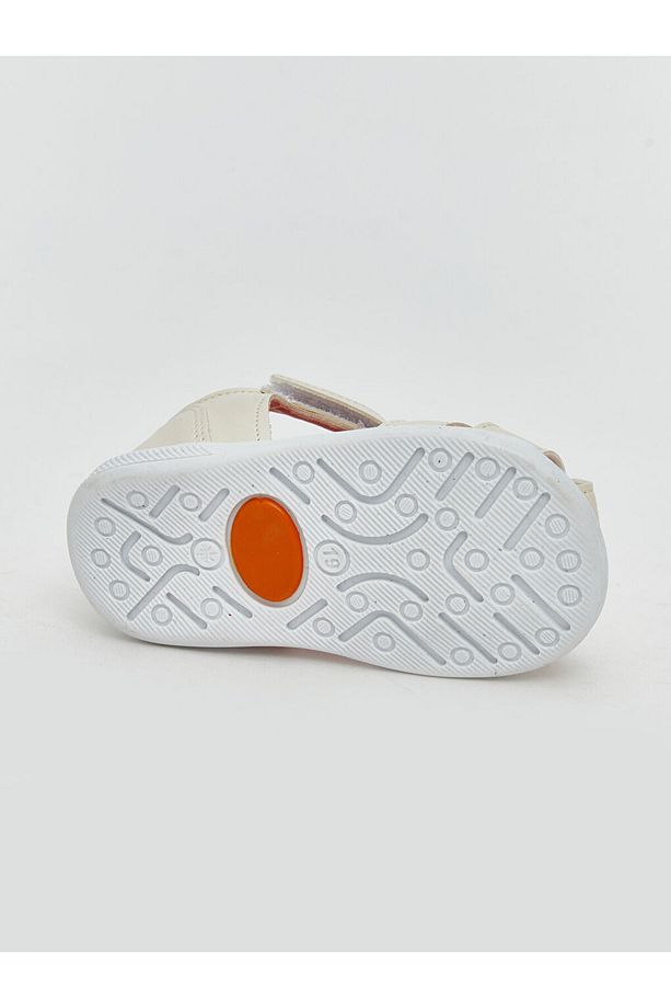 LCW STEPS Bej Cırt Cırtlı Kız Bebek Sandalet - 4