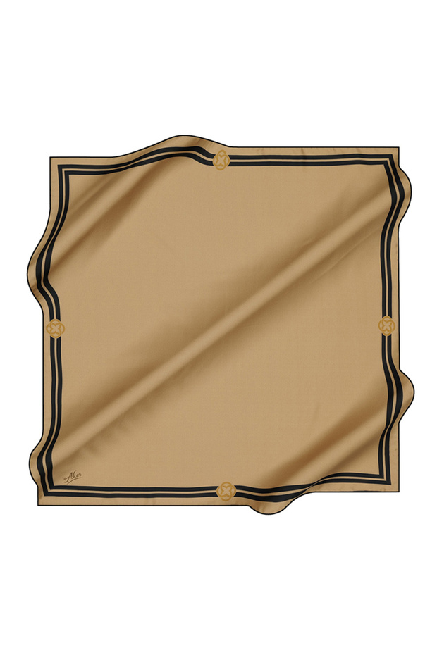 Düz Renk 90X90 Polyester Tivil Eşarp - 1