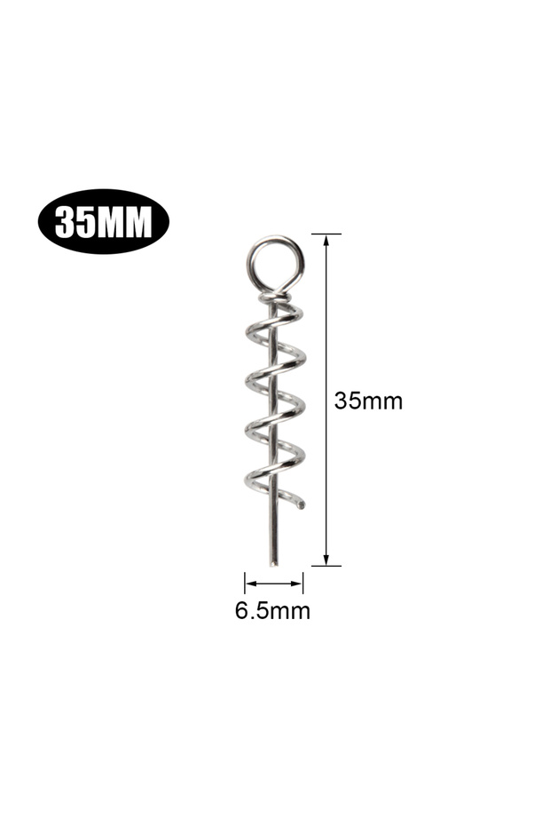 35mm Spinpoler Fishing Bait Corkscrews Soft Lure Twist Lock Pin 3cm 4cm 4.5cm 5cm Strong Stainless S